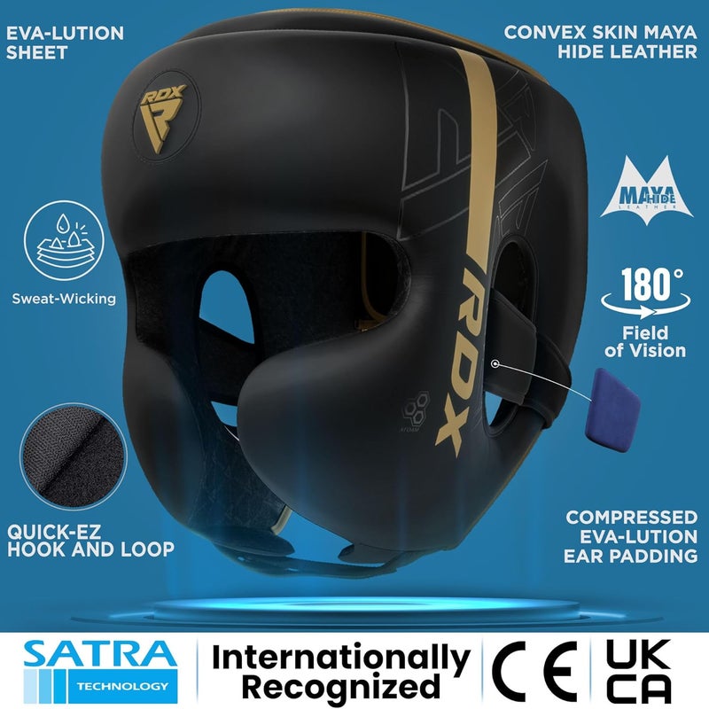 Rdx Kids Boxing Headgear, MMA Training, Adjustable Padded Kara Muay Thai Juniors Head Gear, Kickboxing, Sparring, Martial Arts, Karate, Taekwondo Youth Girls Boys Helmet, Home Gym Workouts - Image 2